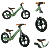 Bicicletă MoMi MIZO 12" Aluminiu/ Green Black photo 6