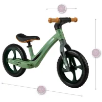 Bicicletă MoMi MIZO 12" Aluminiu/ Green Black photo 7