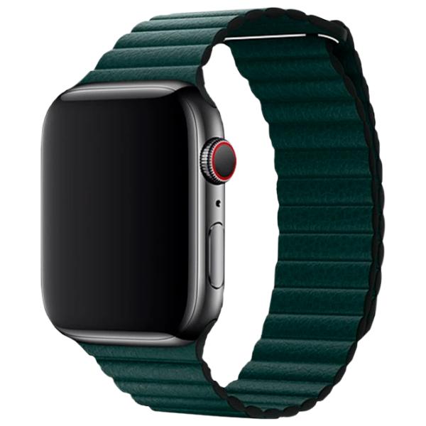 Curelușă Apple Watch Elegant Loop Piele/ 38, 40 mm/ Green Forest photo 2