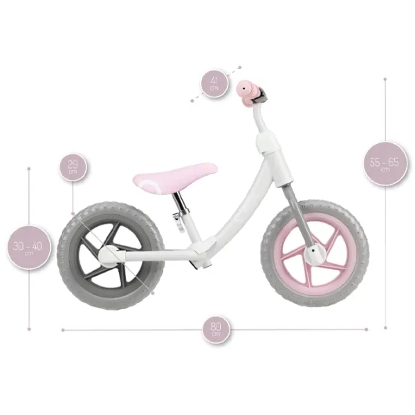 Велосипед MoMi ROSS 12" Сталь/ Розовый Белый photo 7