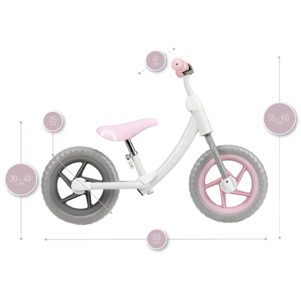 Велосипед MoMi ROSS 12" Сталь/ Розовый Белый photo 7