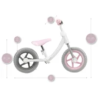 Bicicletă MoMi ROSS 12" Oțel/ Pink White photo 7
