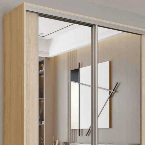 Гардероб Раздвижной Mobildor-Lux ARON S 2000 K2 3025 200 x 60см x 220 / ЛДСП / Дуб Сонома photo 3 Гардероб Раздвижной Mobildor-Lux ARON S 2000 K2 3025 200 x 60см x 220 / ЛДСП / Дуб Сонома photo 3