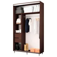 Dulap pentru haine Glisant Mobildor-Lux ARON S 1100 K2 2226 110 x 60 x 220 / PAL / Wenghe photo 2