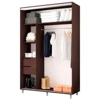 Dulap pentru haine Glisant Mobildor-Lux ARON S 1800 K2 2226 180 x 60 x 220 / PAL / Wenghe photo 2