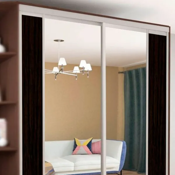 Dulap pentru haine Glisant Mobildor-Lux ARON S 2000 K2 2226 200 x 60 x 220 / PAL / Wenghe photo 3