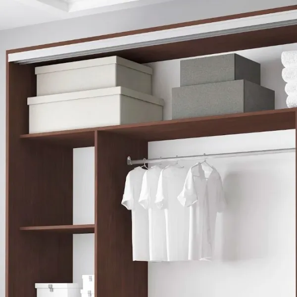 Dulap pentru haine Glisant Mobildor-Lux ARON S 2000 K2 2226 200 x 60 x 220 / PAL / Wenghe photo 5