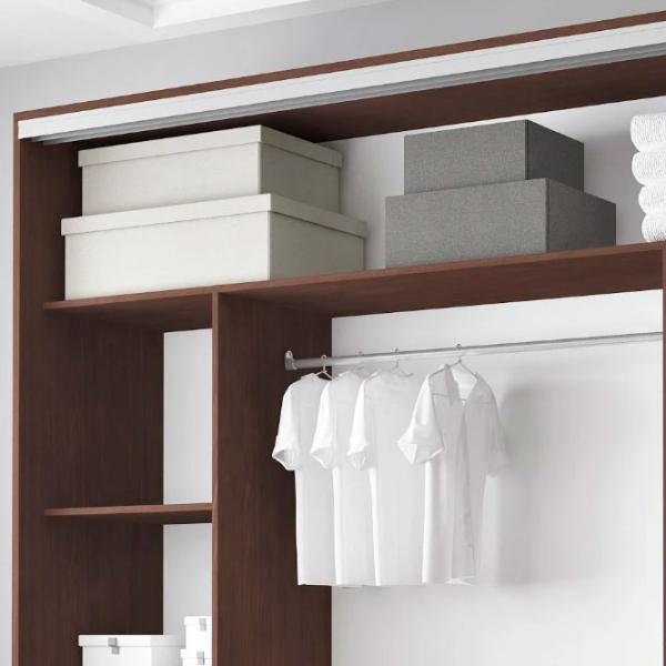 Dulap pentru haine Glisant Mobildor-Lux ARON S 2000 K2 2226 200 x 60 x 220 / PAL / Wenghe photo 5