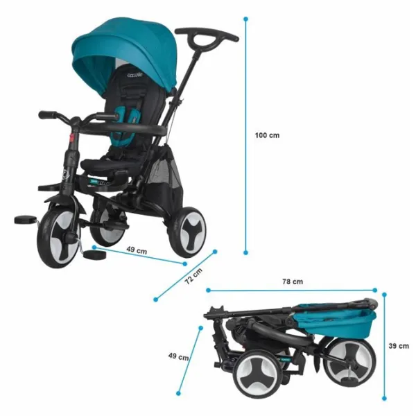 Трицикл Coccolle Spectra Plus 25 кг/ Синий photo 7 Трицикл Coccolle Spectra Plus 25 кг/ Синий photo 7
