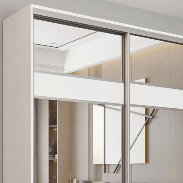 Dulap pentru haine Glisant Mobildor-Lux ARON S 1000 K3 8681 100 x 60 x 220 / PAL / Alb briliant photo 3 Dulap pentru haine Glisant Mobildor-Lux ARON S 1000 K3 8681 100 x 60 x 220 / PAL / Alb briliant photo 3