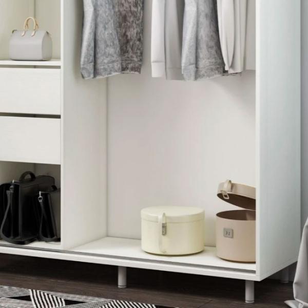 Dulap pentru haine Glisant Mobildor-Lux ARON S 1000 K3 8681 100 x 60 x 220 / PAL / Alb briliant photo 6 Dulap pentru haine Glisant Mobildor-Lux ARON S 1000 K3 8681 100 x 60 x 220 / PAL / Alb briliant photo 6