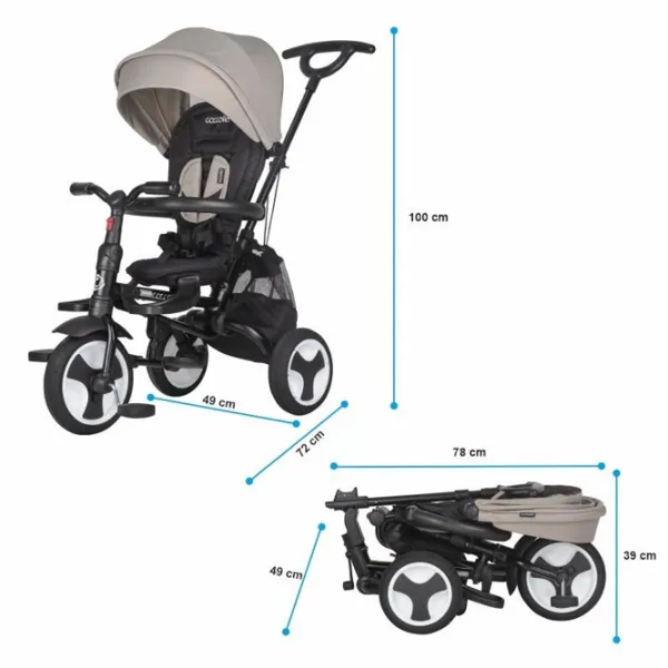 Трицикл Coccolle Spectra Plus 25 кг/ Серый photo 9 Трицикл Coccolle Spectra Plus 25 кг/ Серый photo 9