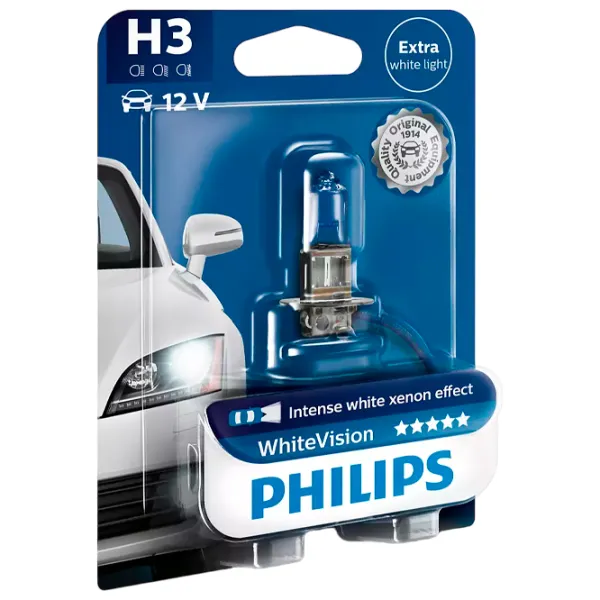 Lampă auto Philips 12336WHVB1 Halogen/ H3/ PK22s/ 55 W/ 1450lm photo 3