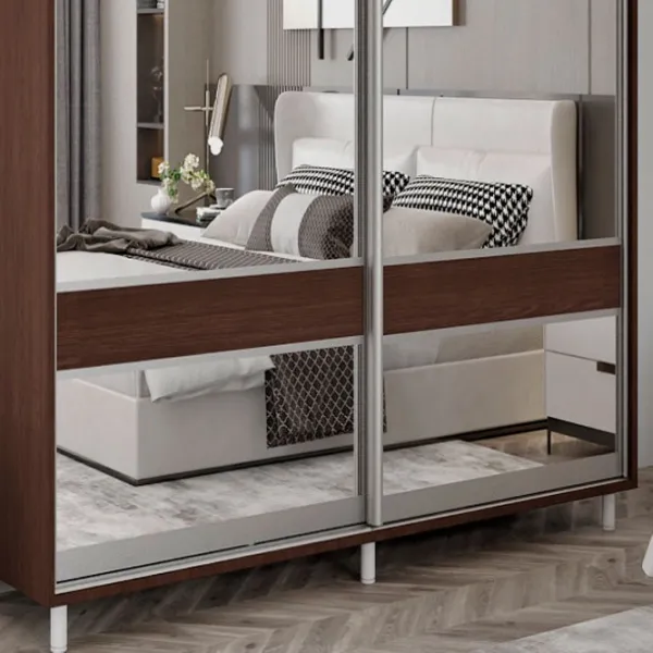 Dulap pentru haine Glisant Mobildor-Lux ARON S 1200 K3 2226 120 x 60 x 220 / PAL / Wenghe photo 4