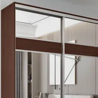 Dulap pentru haine Glisant Mobildor-Lux ARON S 19000 K3 2226 190 x 60 x 220 / PAL / Wenghe photo 3