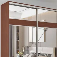 Dulap pentru haine Glisant Mobildor-Lux ARON 1800 K3 2226 180 x 60 x 220 / PAL / Wenghe photo 3