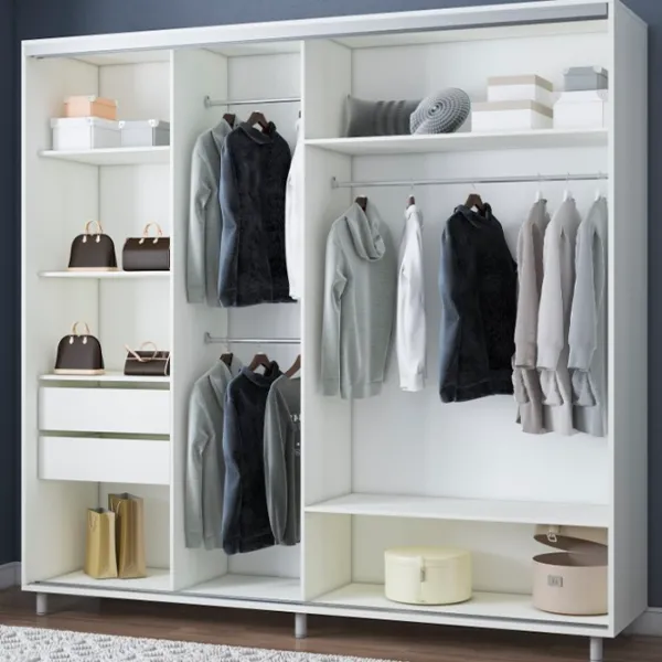 Шкаф cupe Mobildor-Lux ARON S 2000 K3 8681 200 x 60см x 220 / LPAL / Бриллиантовый белый photo 2 Шкаф cupe Mobildor-Lux ARON S 2000 K3 8681 200 x 60см x 220 / LPAL / Бриллиантовый белый photo 2