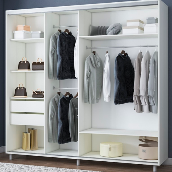 Шкаф cupe Mobildor-Lux ARON S 2000 K3 8681 200 x 60см x 220 / LPAL / Бриллиантовый белый photo 2 Шкаф cupe Mobildor-Lux ARON S 2000 K3 8681 200 x 60см x 220 / LPAL / Бриллиантовый белый photo 2
