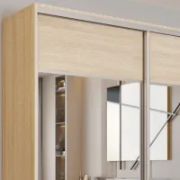 Dulap pentru haine Glisant Mobildor-Lux ARON 1500 K1 3025 150 x 60 x 220 / PAL / Stejar Sonoma photo 3