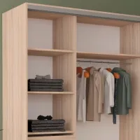 Dulap pentru haine Glisant Mobildor-Lux ARON 1800 K1 3025 180 x 60 x 220 / PAL / Stejar Sonoma photo 5