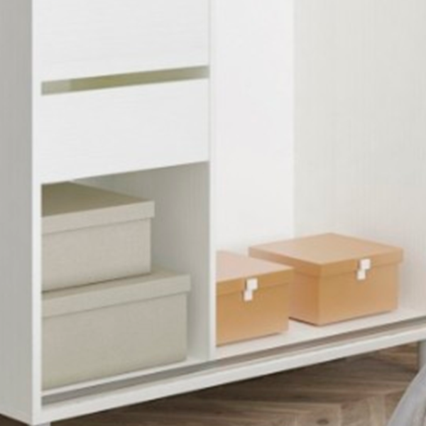 Dulap cupe Mobildor-Lux ARON S 1000 desen 8681 100 x 60 x 220 / PAL / Alb briliant photo 4