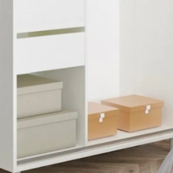 Dulap cupe Mobildor-Lux ARON S 1300 desen 8681 130 x 60 x 220 / PAL / Alb briliant photo 5