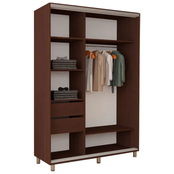 Гардероб Раздвижной Mobildor-Lux ARON 1500 K1 2226 150 x 60см x 220 / ЛДСП / Венге photo 2 Гардероб Раздвижной Mobildor-Lux ARON 1500 K1 2226 150 x 60см x 220 / ЛДСП / Венге photo 2