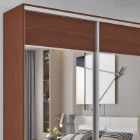 Dulap pentru haine Glisant Mobildor-Lux ARON 1600 K1 2226 160 x 60 x 220 / PAL / Wenghe photo 3
