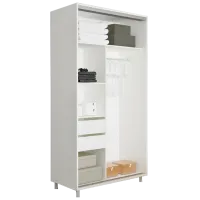 Dulap cupe Mobildor-Lux ARON S 1800 desen 8681 180 x 60 x 220 / PAL / Alb briliant photo 2