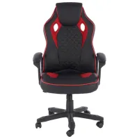 Fotoliu de birou Halmar Baffin Piele artificială/ Black Red photo 2