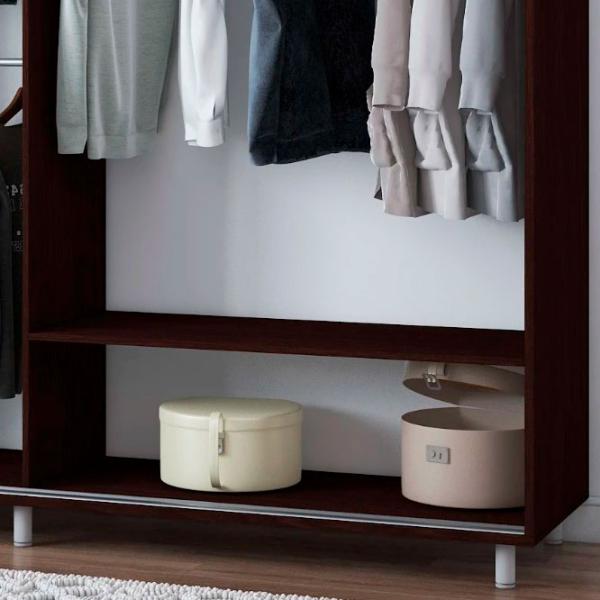 Dulap pentru haine Glisant Mobildor-Lux ARON 2200 K1 2226 220 x 60 x 220 / PAL / Wenghe photo 6