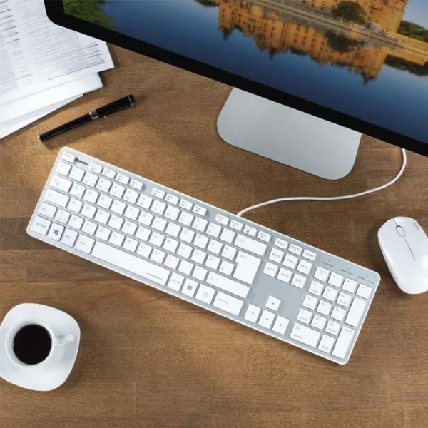 Tastatură Hama Rossano Cu fir/ White photo 6