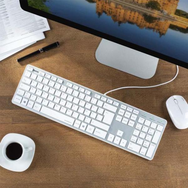 Tastatură Hama Rossano Cu fir/ White photo 6