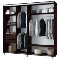 Dulap pentru haine Glisant Mobildor-Lux ARON 2300 K1 2226 230 x 60 x 220 / PAL / Wenghe photo 2
