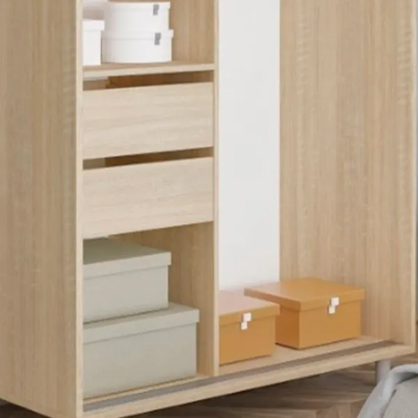 Шкаф cupe Mobildor-Lux ARON S 1400 desen 3025 140 x 60см x 220 / ЛДСП / Дуб Сонома photo 3