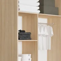 Dulap cupe Mobildor-Lux ARON S 1700 desen 3025 170 x 60 x 220 / PAL / Stejar Sonoma photo 4
