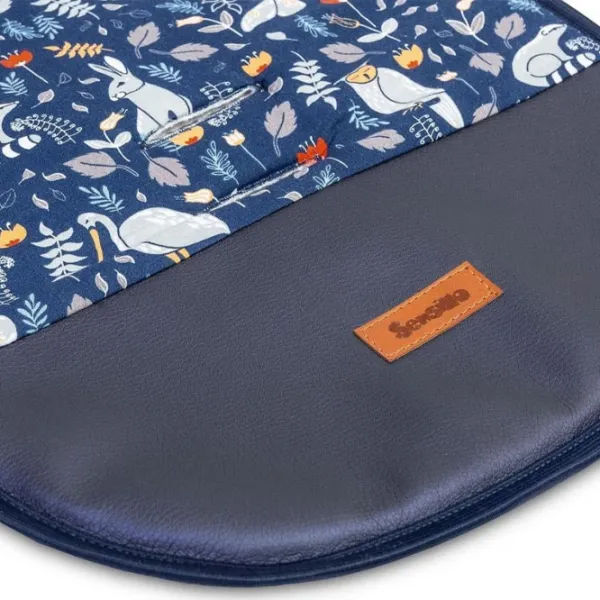 Salteluța pentru cărucior Sensillo Wafel 20759 Bumbac, poliester, polister/ Animale/ Dark Blue photo 2