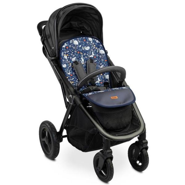 Salteluța pentru cărucior Sensillo Wafel 20759 Bumbac, poliester, polister/ Animale/ Dark Blue photo 4