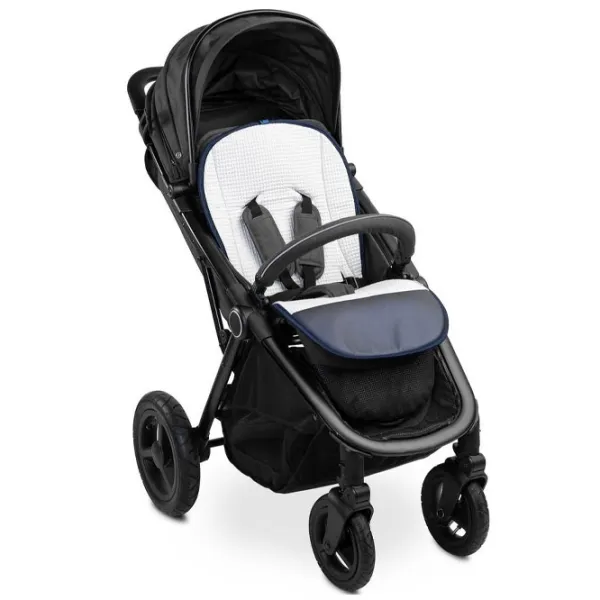 Salteluța pentru cărucior Sensillo Wafel 20759 Bumbac, poliester, polister/ Animale/ Dark Blue photo 5