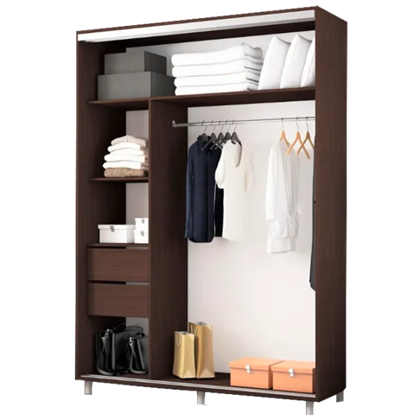 Шкаф cupe Mobildor-Lux ARON S 1900 desen 2226 190 x 60см x 220 / ЛДСП / Венге photo 2