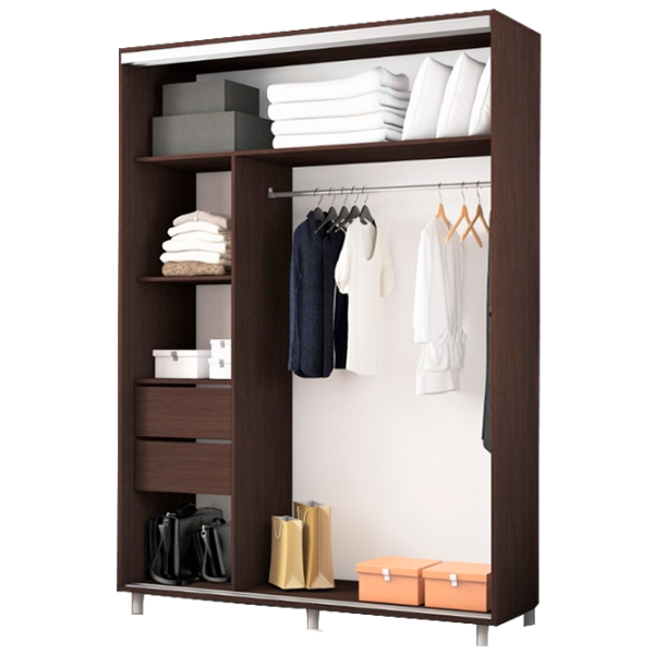 Шкаф cupe Mobildor-Lux ARON S 1900 desen 2226 190 x 60см x 220 / ЛДСП / Венге photo 2