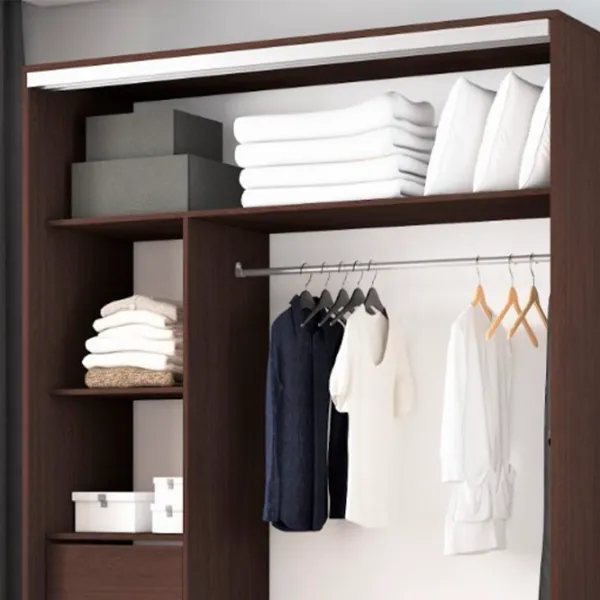 Шкаф cupe Mobildor-Lux ARON S 1900 desen 2226 190 x 60см x 220 / ЛДСП / Венге photo 5