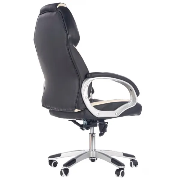Fotoliu de birou Halmar Barton Piele artificială/ Black White photo 3