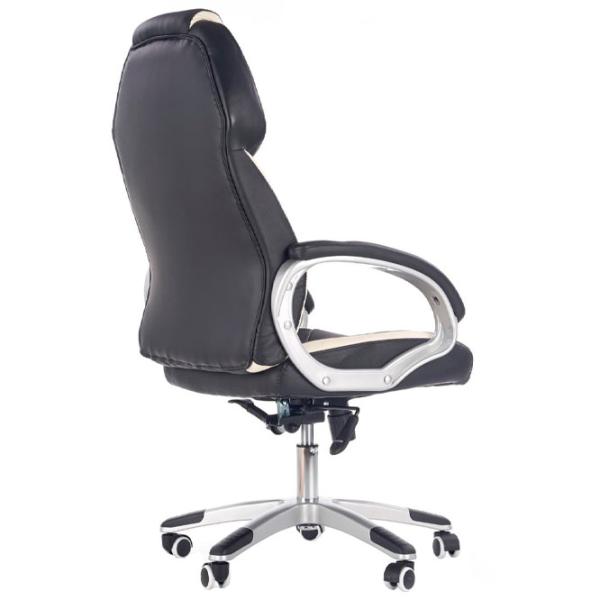 Fotoliu de birou Halmar Barton Piele artificială/ Black White photo 3