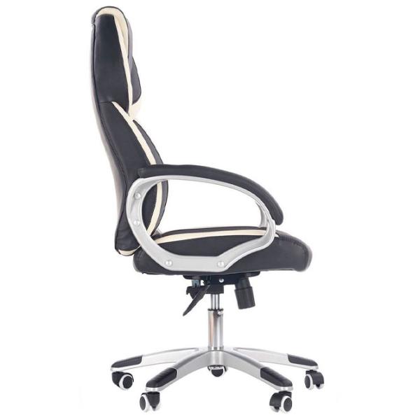Fotoliu de birou Halmar Barton Piele artificială/ Black White photo 4