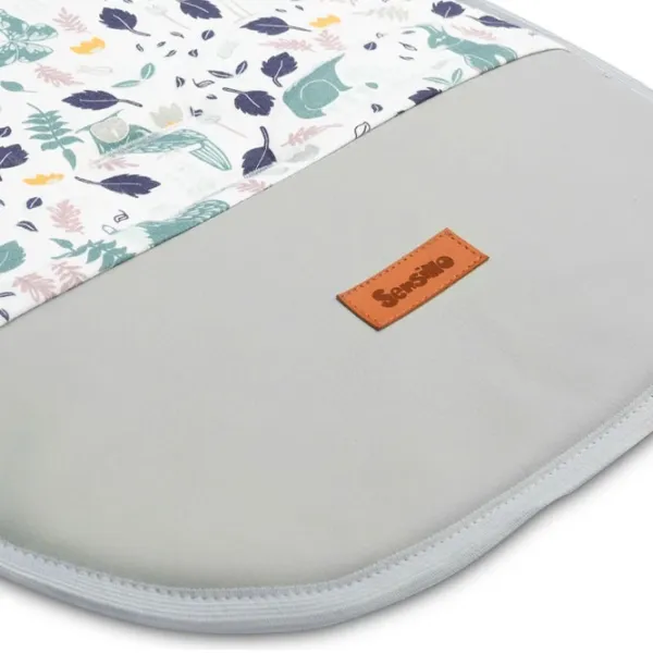 Salteluța pentru cărucior Sensillo Velvet 207545 Bumbac, polister/ Frunze/ Gray photo 3