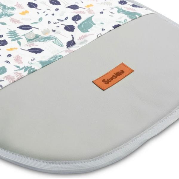 Salteluța pentru cărucior Sensillo Velvet 207545 Bumbac, polister/ Frunze/ Gray photo 3