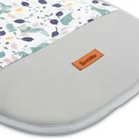 Матрасик для коляски Sensillo Velvet 207545 Хлопок, полиэстер/ Листья/ Серый photo 3