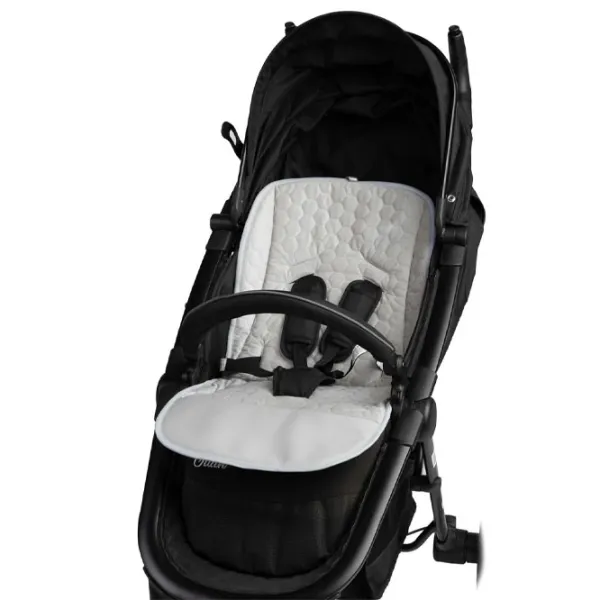 Salteluța pentru cărucior Sensillo Velvet 207545 Bumbac, polister/ Frunze/ Gray photo 4