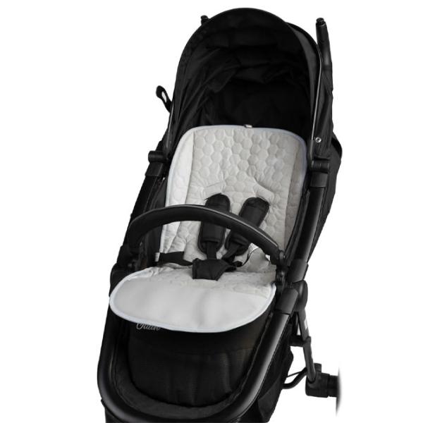 Salteluța pentru cărucior Sensillo Velvet 207545 Bumbac, polister/ Frunze/ Gray photo 4